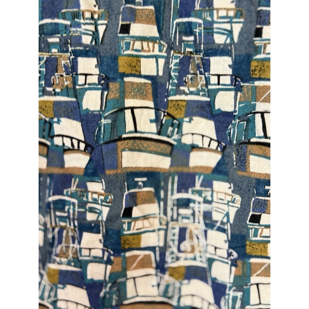 Kahala Hawaiian Shirt  Size Large Multicolor Yachts Hand Crafted In Hawaii